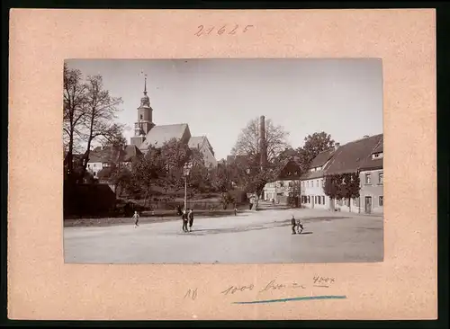 Fotografie Brück & Sohn Meissen, Ansicht Oederan i. Sa., Unterstadt mit Blick auf die Kirche