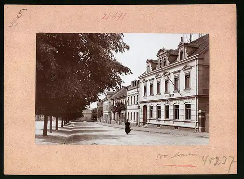 Fotografie Brück & Sohn Meissen, Ansicht Nerchau, Markt mit dem Kaiserlichen Postamt