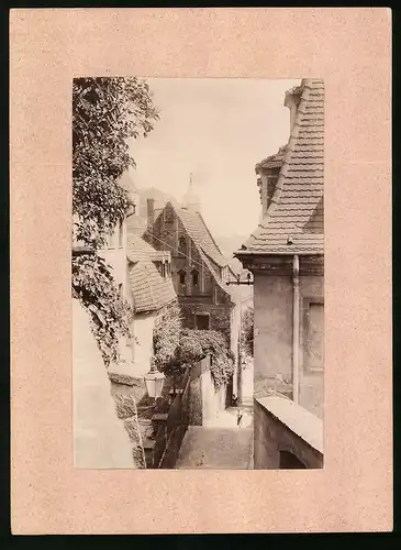 Fotografie Brück & Sohn Meissen, Ansicht Meissen i. Sa., Blick in die Gasse Rote Stufen