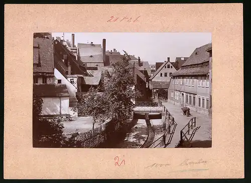 Fotografie Brück & Sohn Meissen, Ansicht Mittweida i. Sa., Blick in die Strasse Rahmenberg