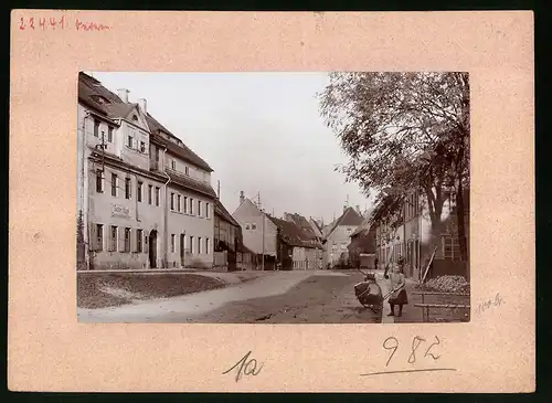 Fotografie Brück & Sohn Meissen, Ansicht Oederan i. Sa., Freiberger Strasse am Haus Decorationsmaler Gustav Kögel