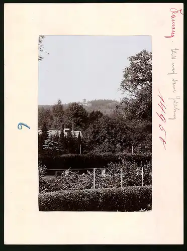 Fotografie Brück & Sohn Meissen, Ansicht Kamenz i. Sa., Blick auf den Hutberg mit Gasthof
