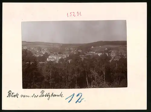 Fotografie Brück & Sohn Meissen, Ansicht Bad Elster, Blick von der Bettybank auf die Stadt