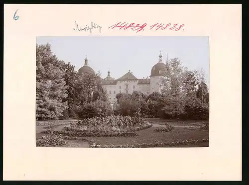 Fotografie Brück & Sohn Meissen, Ansicht Moritzburg, Parkanlage im Jagdschloss Moritzburg