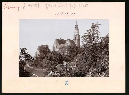 Fotografie Brück & Sohn Meissen, Ansicht Kamenz i. Sa., Blick auf die Hauptkirche