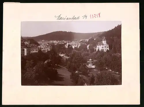 Fotografie Brück & Sohn Meissen, Ansicht Marienbad, Blick auf Villa Lug ins Land und die Stadt