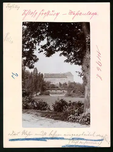 Fotografie Brück & Sohn Meissen, Ansicht Frohburg i. Sa., Blick auf das Schloss mit Wehranlage