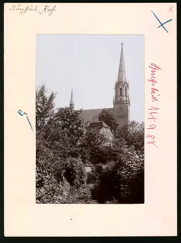 Fotografie Brück & Sohn Meissen, Ansicht Burgstädt i. Sa., Blick auf die Stadtkirche