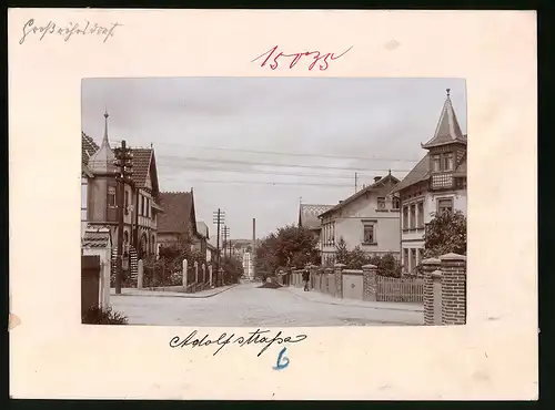 Fotografie Brück & Sohn Meissen, Ansicht Grossröhrsdorf, Adolfstrasse mit Villen