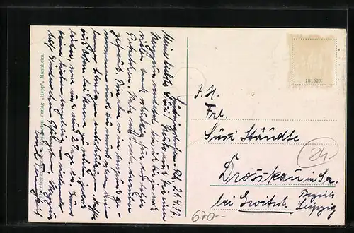 AK Ludwigshafen a. Rh., Richard-Wagner-Strasse und Platz