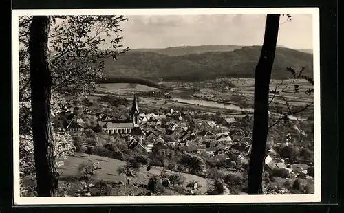 AK Gailingen /Hochrhein, Ortspartie mit Kirche