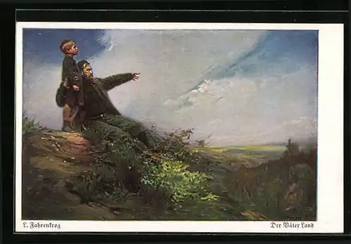 Künstler-AK Ludwig Fahrenkrog: Der Väter Land