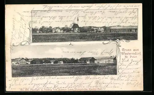 AK Westerndorf St. Peter, Panoramen des Ortes