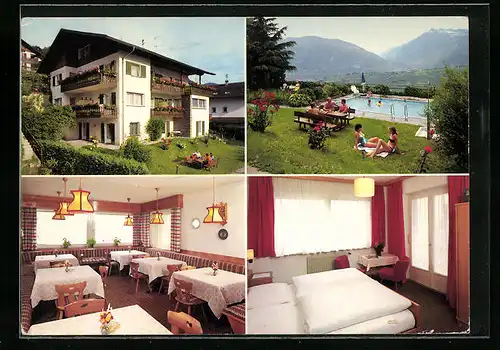 AK Schenna /Meran, Hotel Haus Hohenrain, St. Georgenstrasse 22, Innenschau