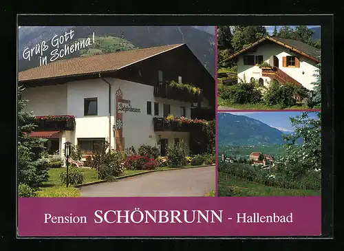 AK Schenna /Meran, Pension Schönbrunn, Verdinserstr. 33 b, Aussenansicht