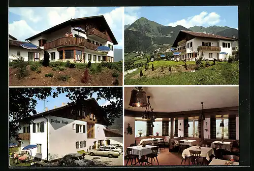 AK Dorf Tirol /Meran, Pension Krause, Aussenansicht, Speisesaal