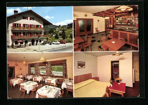 AK St. Ulrich /Gröden, Pension-Restaurant Elvis mit Innenansichten