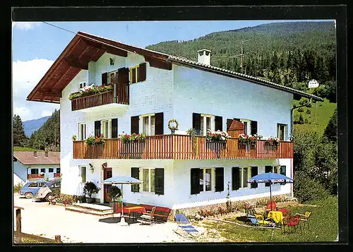 AK St. Ulrich /Gröden, Pension-Garni Villa Gravina mit Terrasse