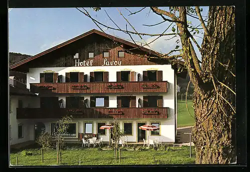 AK Kastelruth, Hotel Savoy Garni mit Terrasse