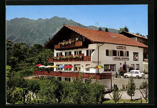 AK St. Georgen /Schenna, Pension Moserhof mit Sonnenterrassen