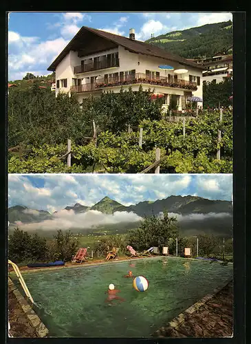 AK Schenna bei Meran, Pension Kröll mit Swimmingpool
