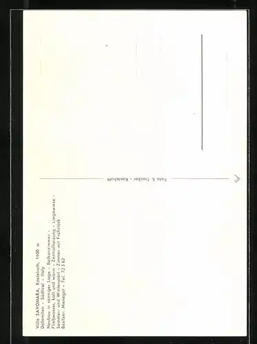 AK Kastelruth, Pension Villa Sayonara im Winter