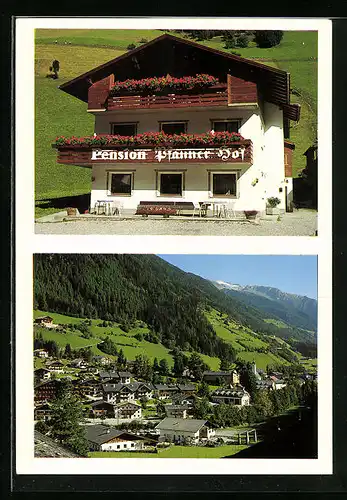 AK Steinhaus /Ahrntal, Pension Pfanner Hof, Ortsansicht aus der Vogelschau