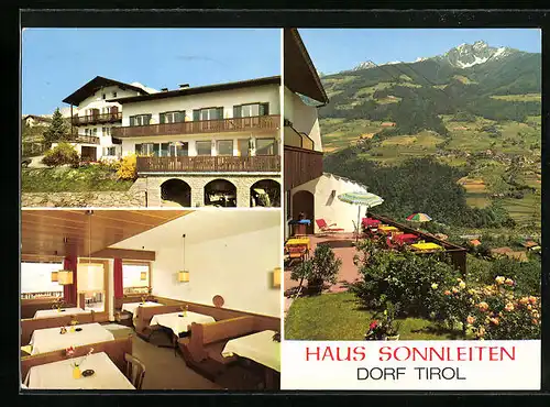 AK Dorf Tirol bei Meran, Pension Haus Sonnleiten