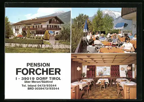 AK Dorf Tirol bei Meran, Pension Forcher