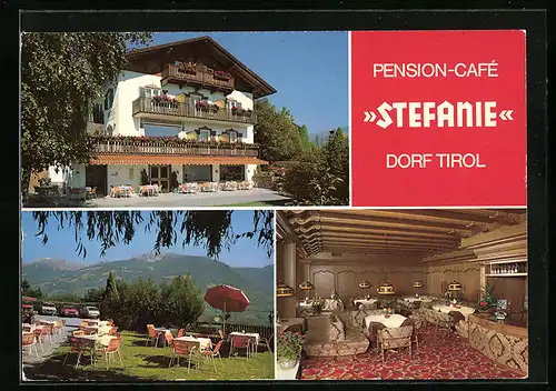 AK Dorf Tirol, Pension & Cafe Stefanie, Lingstrasse 30