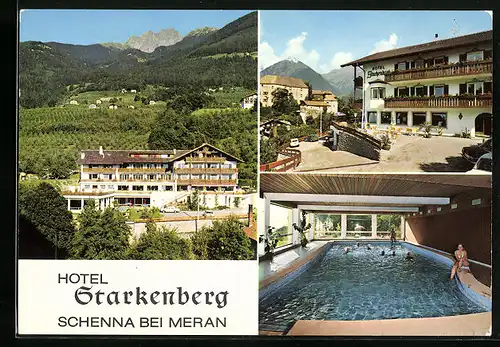 AK Schenna b. Meran, Hotel Starkenberg, Verdinserstrasse 10