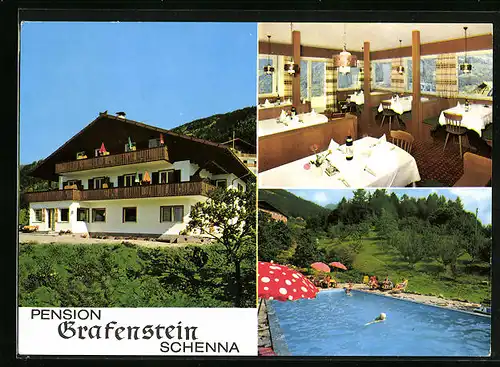 AK Schenna b. Meran, Hotel Pension Grafenstein, Verdinserstrasse 52