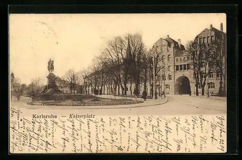 AK Karlsruhe, Am Kaiserplatz