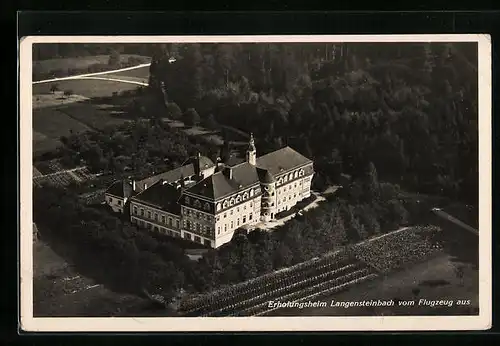 AK Langensteinbach, Erholungsheim vom Flugzeug aus