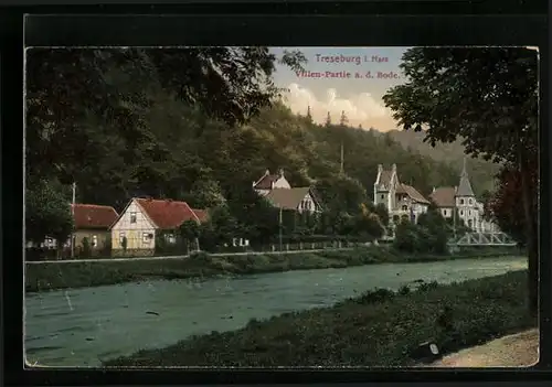 AK Treseburg i. Harz, Villen-Partie a. d. Bode