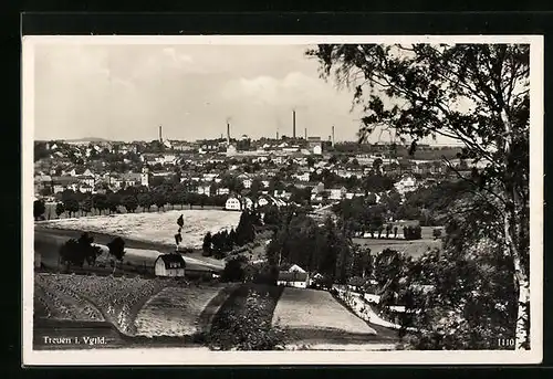 AK Treuen i. Vgtld., Ortsansicht im Herbst