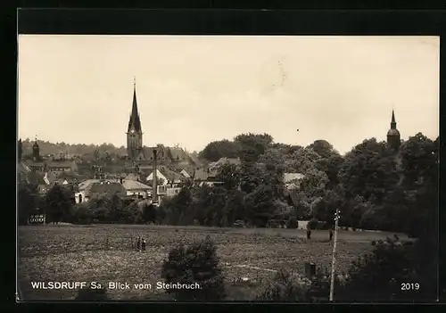 AK Wilsdruff /Sa., Blick vom Steinbruch