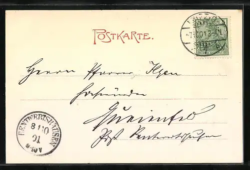 AK Leipzig, Augusteum mit Paulinerkirche