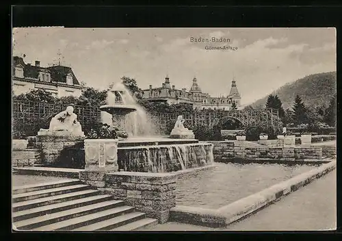 AK Baden-Baden, Die Gönner-Anlage, Fontäne
