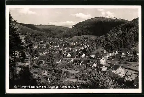 AK Calmbach /Wildbad, Luftkurort aus der Vogelschau