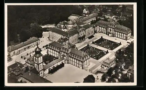 AK Bruchsal, Das Schloss aus der Vogelschau