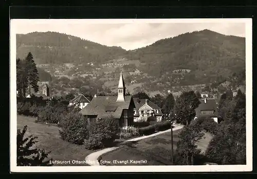 AK Ottenhöfen /Schwarzwald, Partie mit Evangl. Kapelle