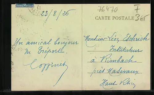 AK Le Tréport, Au repos sur la jetee, Leuchtturm