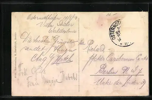 AK Ostseebad Osternothafen, Leuchtturm und Nothafen