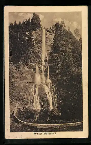 AK Romker-Wasserfall im Okertal