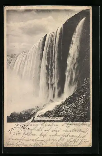 AK Niagara Falls, Horseshoe Falls from below, Niagarafälle