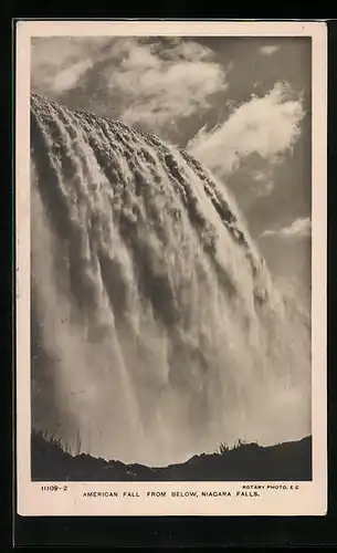 AK Niagara Falls, American Fall from below, Niagarafälle