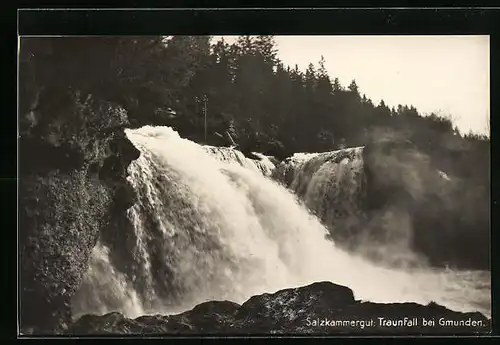 AK Gmunden /Salzkammergut, Traunfall