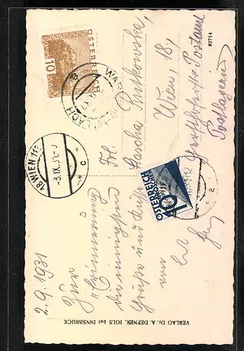 Foto-AK Adalbert Defner: Villach, Rathaushof