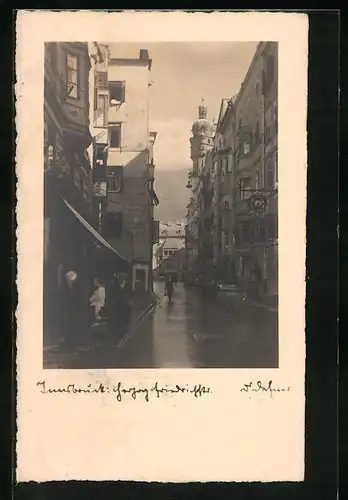 Foto-AK Adalbert Defner: Innsbruck, Georg Friedrichstrasse